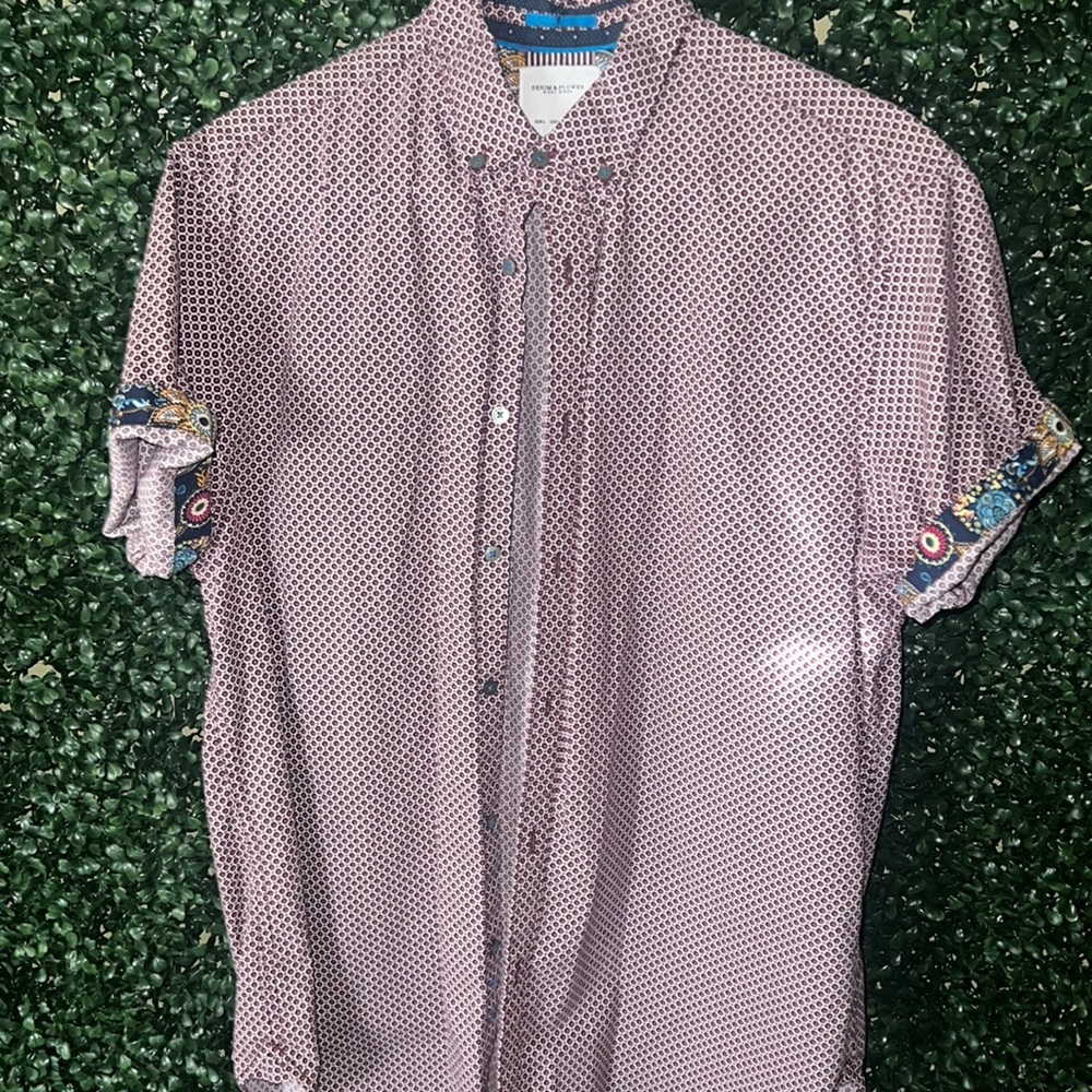 Denim & Flower Button up